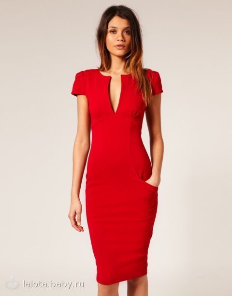 Красное платье женское фото
